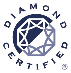 Diamond Certified logo with a stylized diamond and circular text.