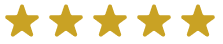 Three gold stars on a white background.