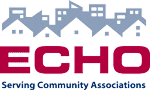 ECHO logo with houses and tagline.